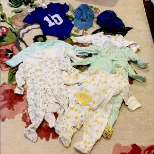 10 piece baby boy clothing lot pajama 3-6 months